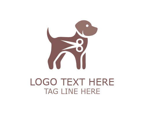 Professional Dog Grooming Service Logo