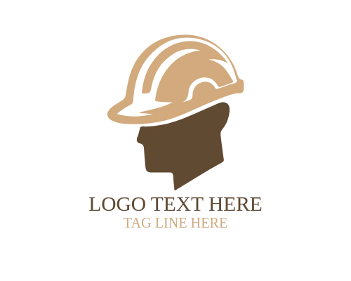 Professional Male Construction Labour Logo