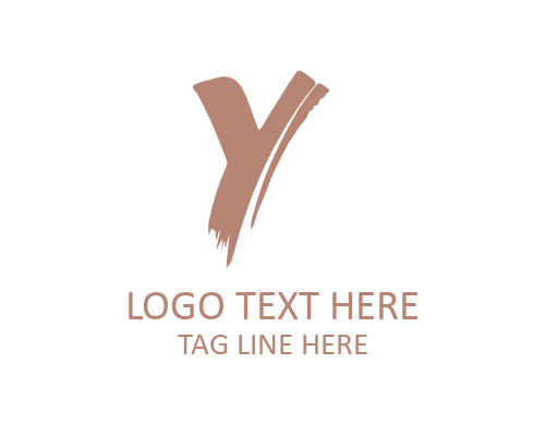 Professional Modern Brush Letter Y Logo for Brand Identity