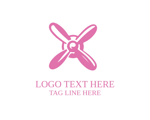 Propeller Airplane Side View Logo