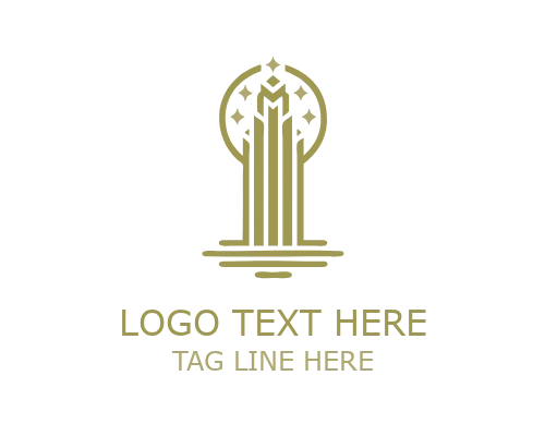 Property Roof Line Real Estate Logo for Housing Branding