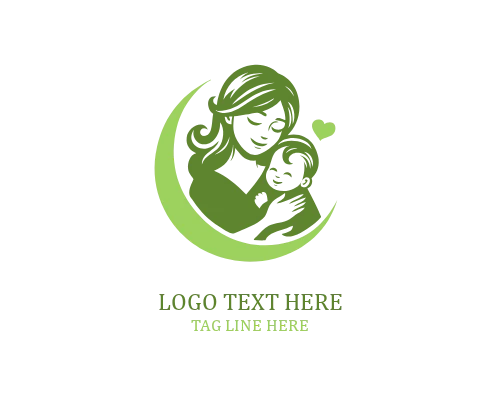  Protected Love Mom And Baby Logo