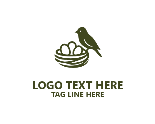 Protective Nest Bird Logo