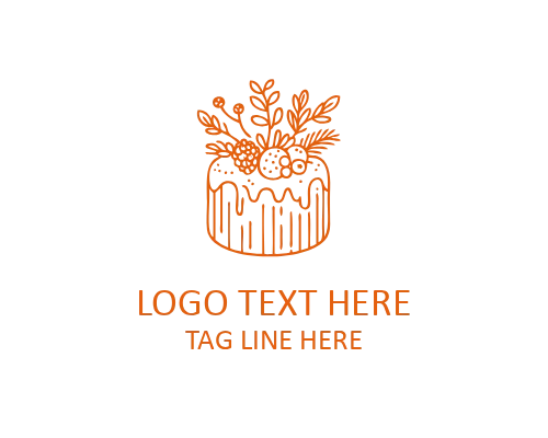 Pumpkin Cake Logo for Autumn Desserts, Seasonal Bakeries, and Fall-Inspired Treats