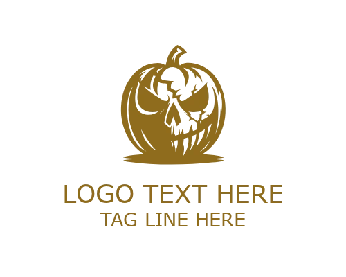 Pumpkin Crescent Moon Logo