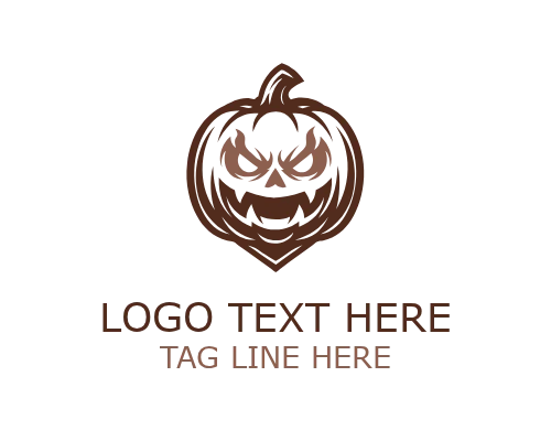 Pumpkin Ember Face Logo