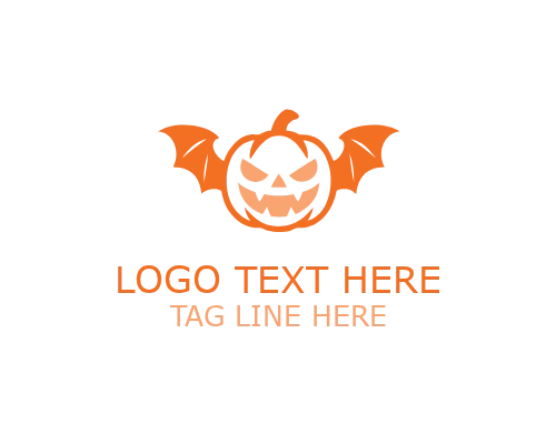 Pumpkin Night Face Logo