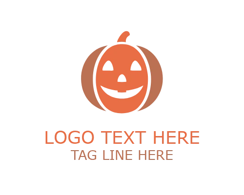 Pumpkin Phantom Face Logo
