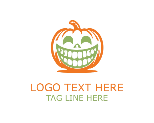 Pumpkin Shadow Face Logo
