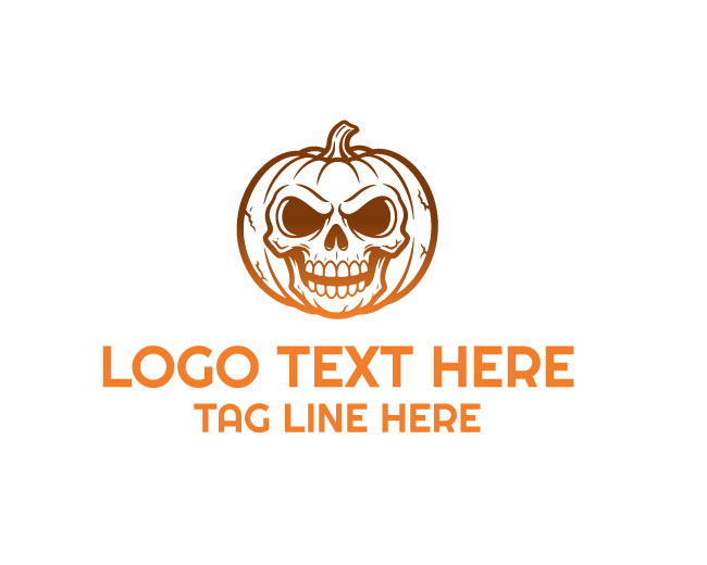Pumpkin Skull Logo