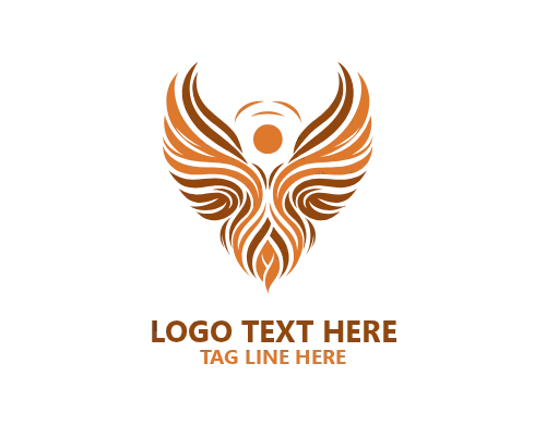 Pure Line Angel Wings Logo