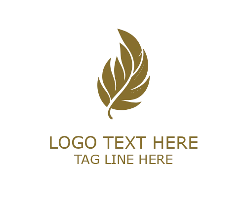 Pure Line Minimalist Feather Logo for Clean Branding