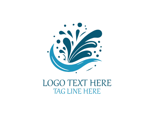 Pure Liquid Splash Logo for Clean and Minimal Brands