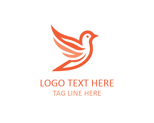 Pure Minimal Linear Bird Logo