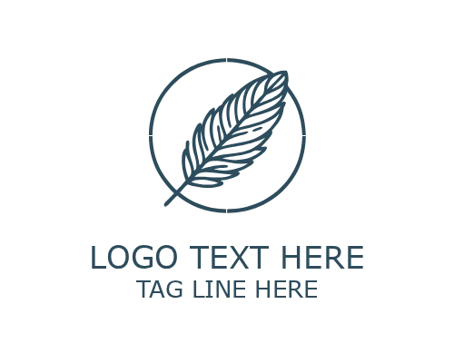 Pure Minimalist Feather Logo for Clean and Natural Branding