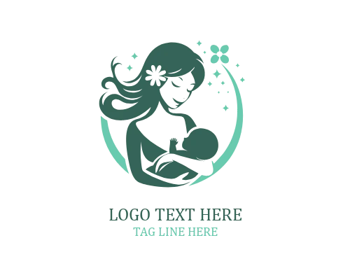 Pure Mother Bond Mom And Baby Logo