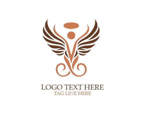 Pure Silhouette Angel Wings Logo