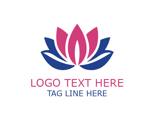 Purity Lotus Floral Logo for Natural Wellness and Spa Branding