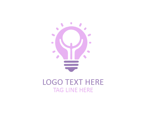 Puzzle Idea Bulb Logo