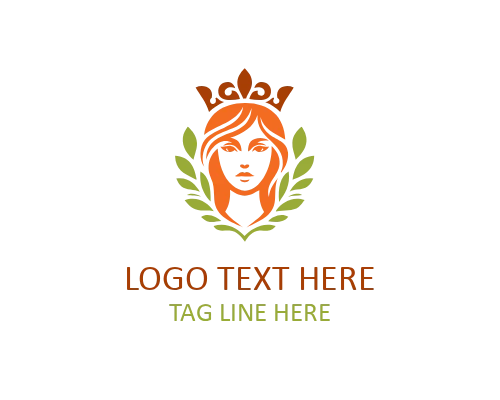  Queen Digital Throne Leadership Logo for Online Communities