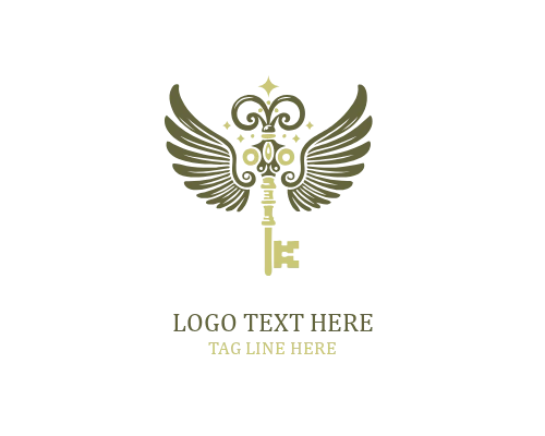 Quiet Sky Wings Key Logo