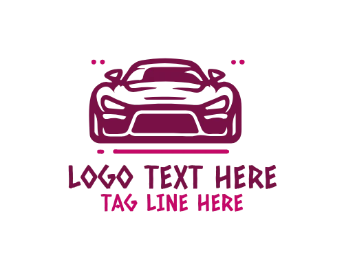 Racing Car Line Logo