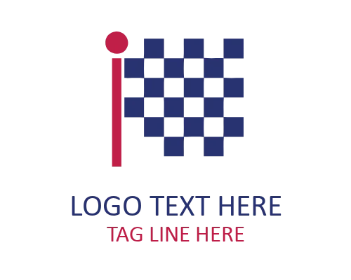 Racing Flag Classic Logo for Timeless Motorsport Branding