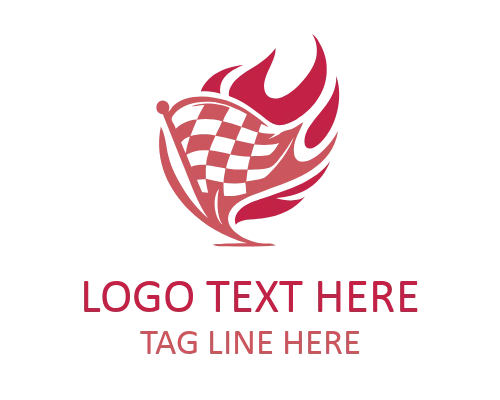 Racing Flag Competition Logo for Performance Branding