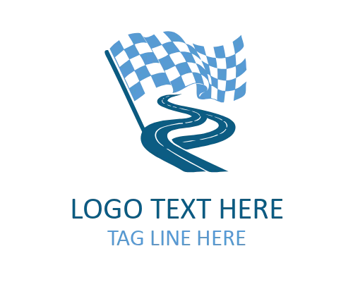 Racing Flag Outline Logo for Clean Speed Branding