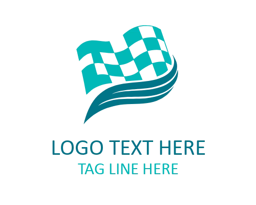 Racing Flag Speed Logo for Automotive Branding