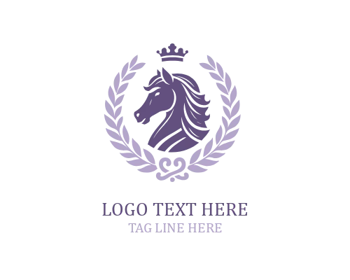 Racing Horse Crown Logo