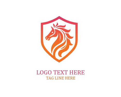 Racing Horse Shield Logo