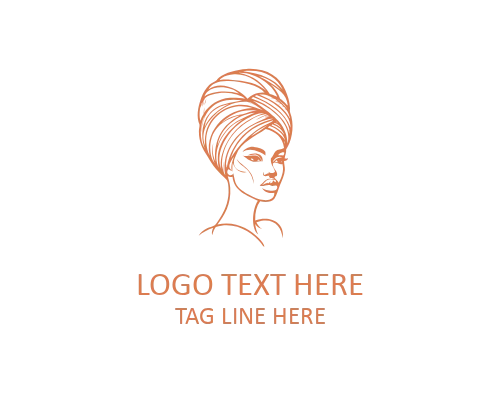 Radiant Ancestry African Woman Logo