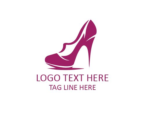 Radiant Curve Heel Logo for Modern Women Fashion Brands