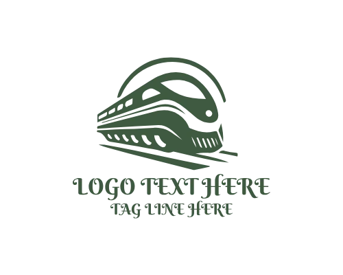 Railway Train Engine Logo