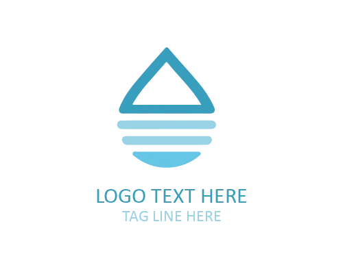 Rain Drop Icon Logo