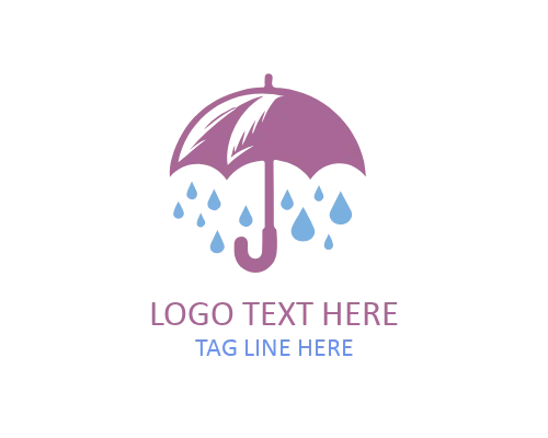 Rain Umbrella Logo Symbol