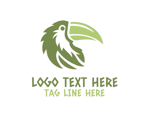 Rainforest Toucan Bird Logo Vector