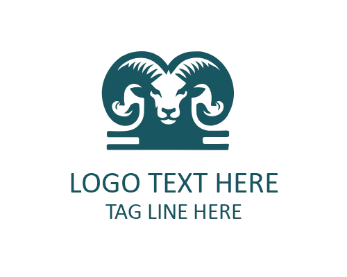 Ram Head Symbol Logo