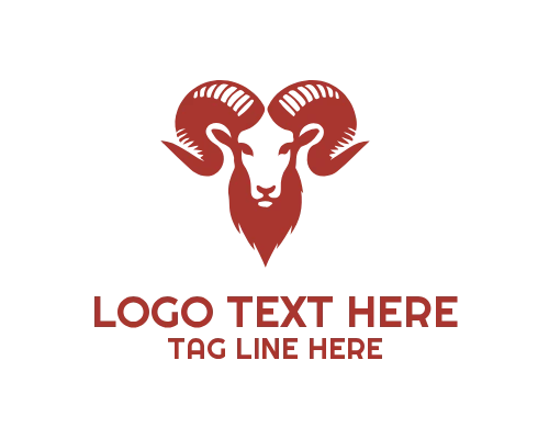 Ram Horns Symbol Logo