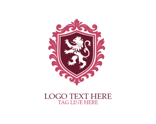 Rampant Lion Crest Logo