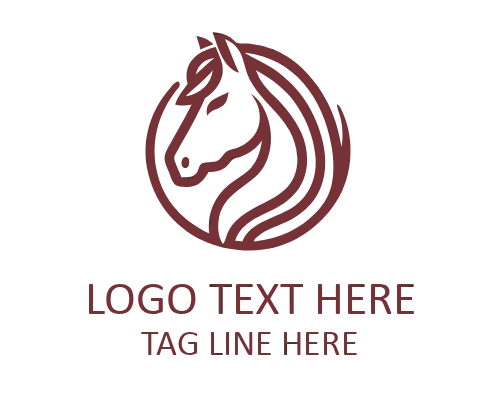 Rearing Bold Horse Crest Logo