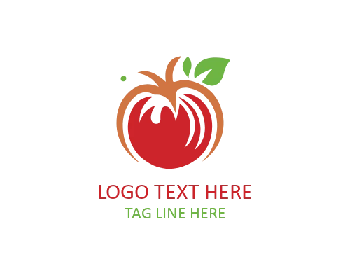 Red Tomato Logo for Digital and Food Brands