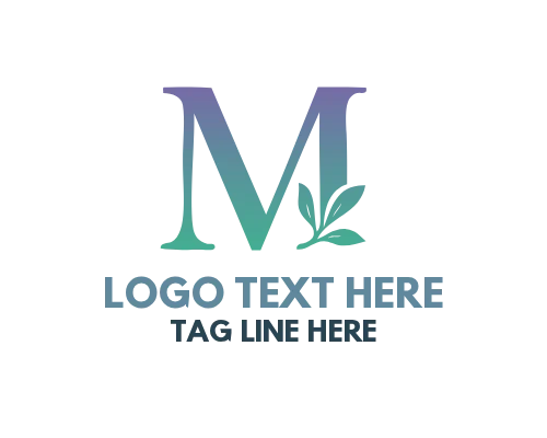 Refined Floral Letter M Logo