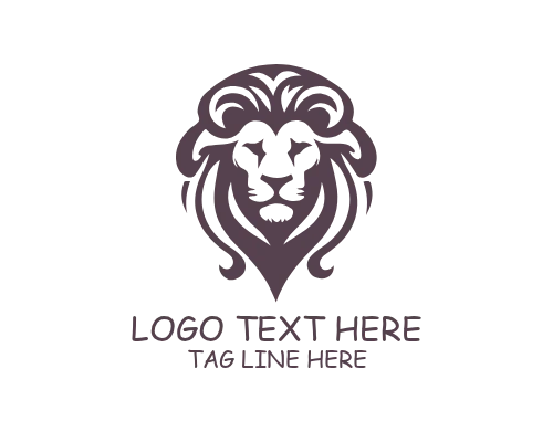 Refined Linear Elegant Lion Logo