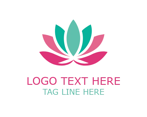 Reflection Lotus Floral Logo for Calm and Wellness Branding