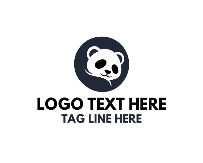 Relaxing Panda Nature Logo logo template preview