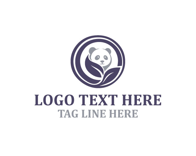 Relaxing Panda Zen Logo logo template preview