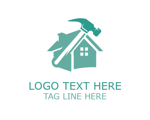 Repair House Hammer Logo