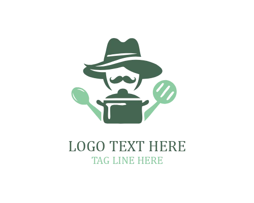 Restaurant Icon Chef Hat Logo
